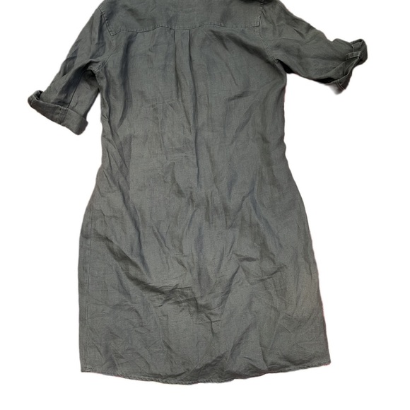 Women’s Made in Germany Linen Gray Button-Down Dress Size Small US 6 - Picture 2 of 2